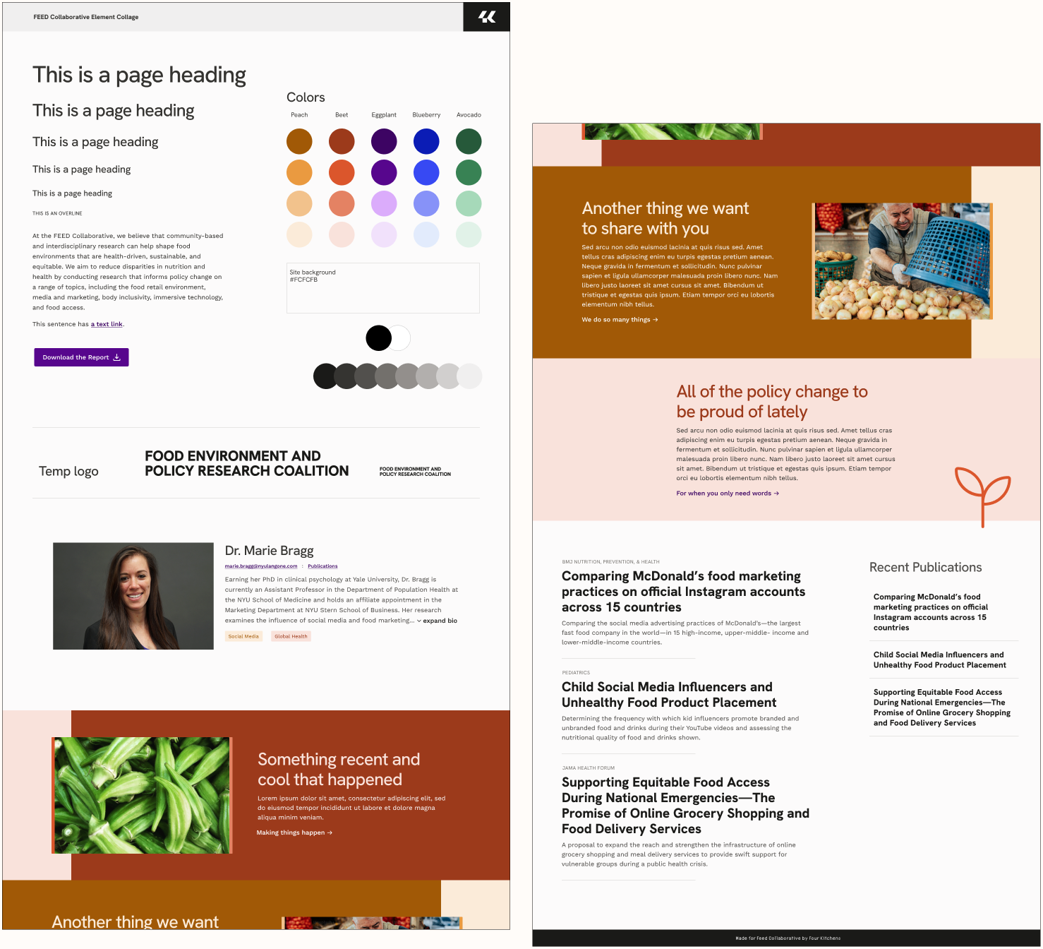 Element collage for the group.